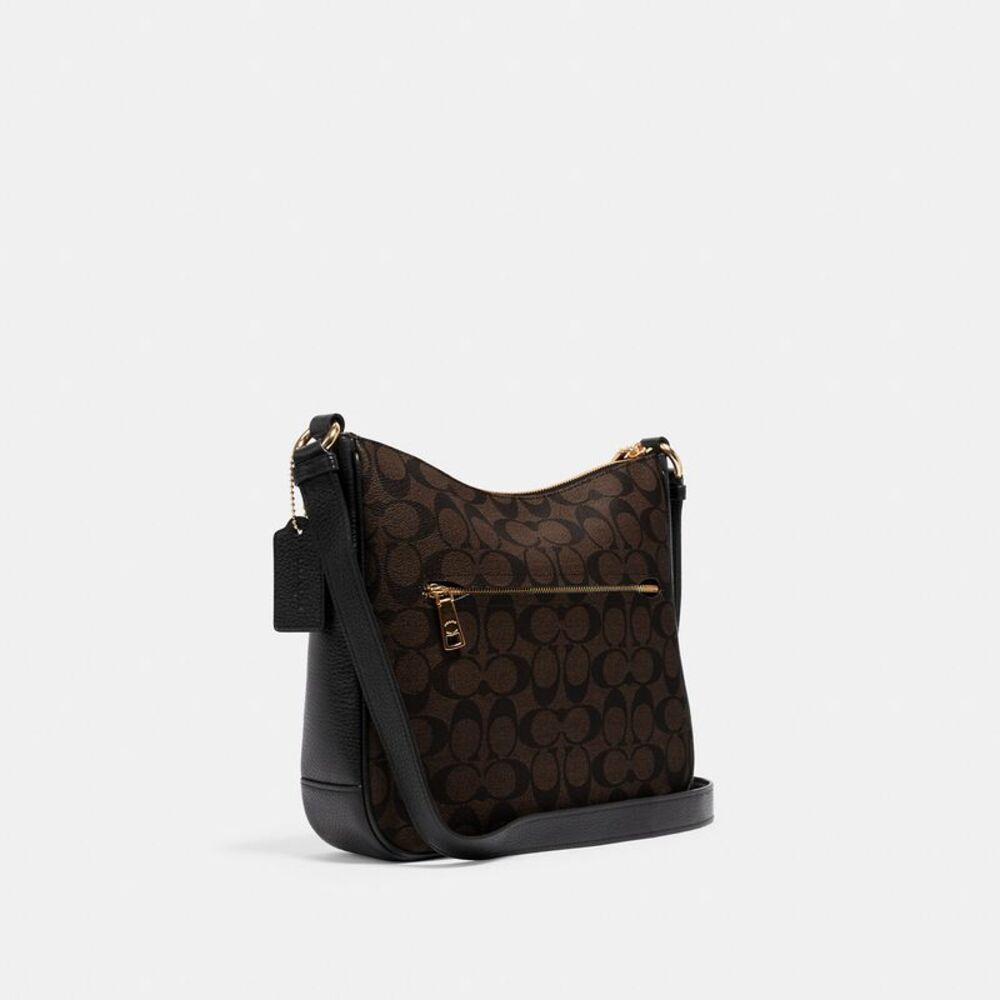 NWT Coach Outlet Ellie File Bag In Signature Canvas - Picture 2 of 6
